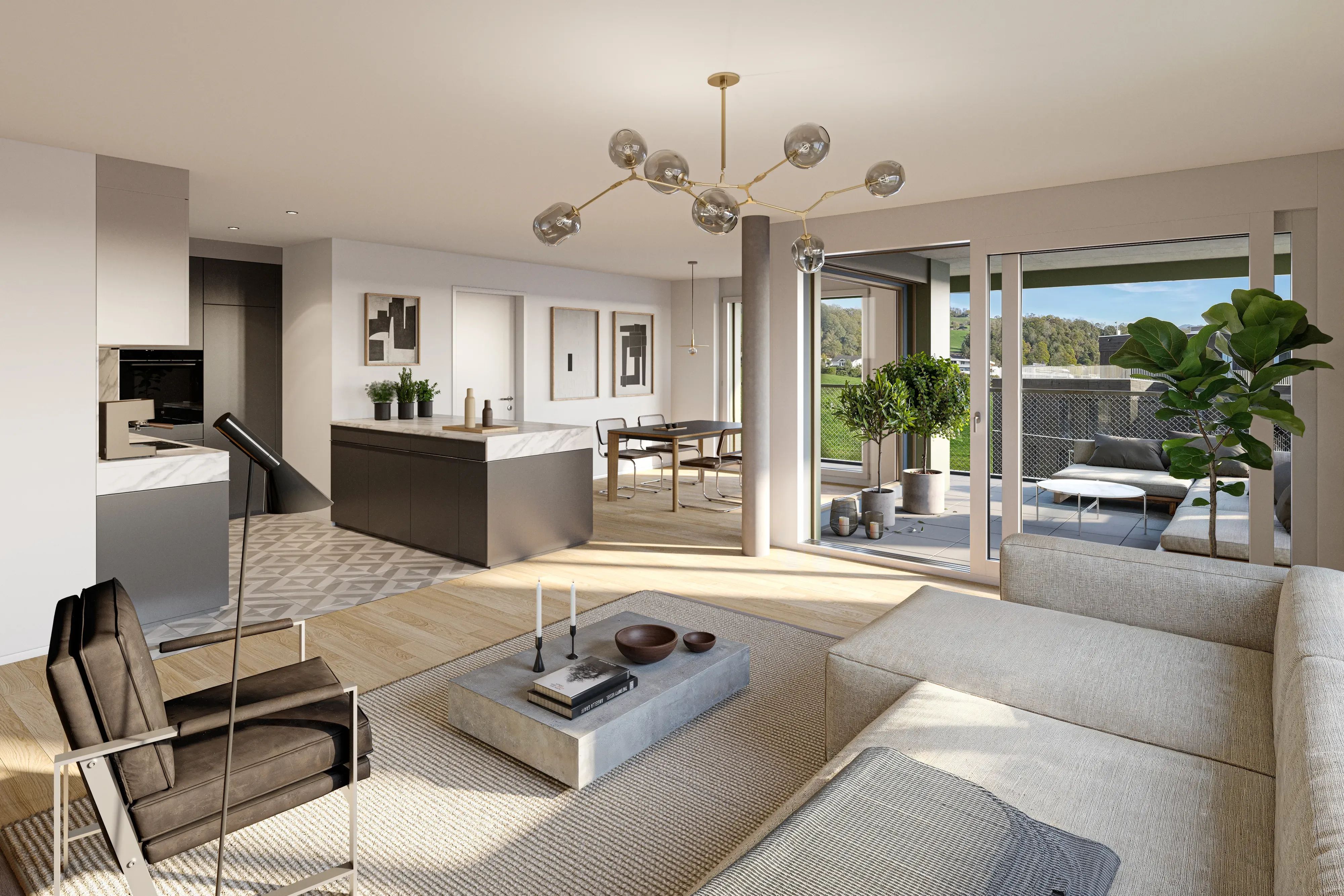 Visualisierung Wohnzimmer